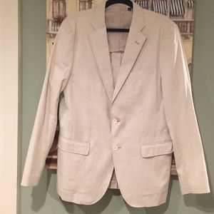NWOT IUniqlo Men’s White/Cream Stripe Blazer